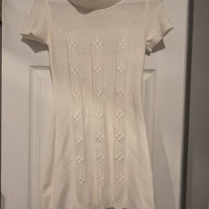 Pink Rose Cream Mini Dress